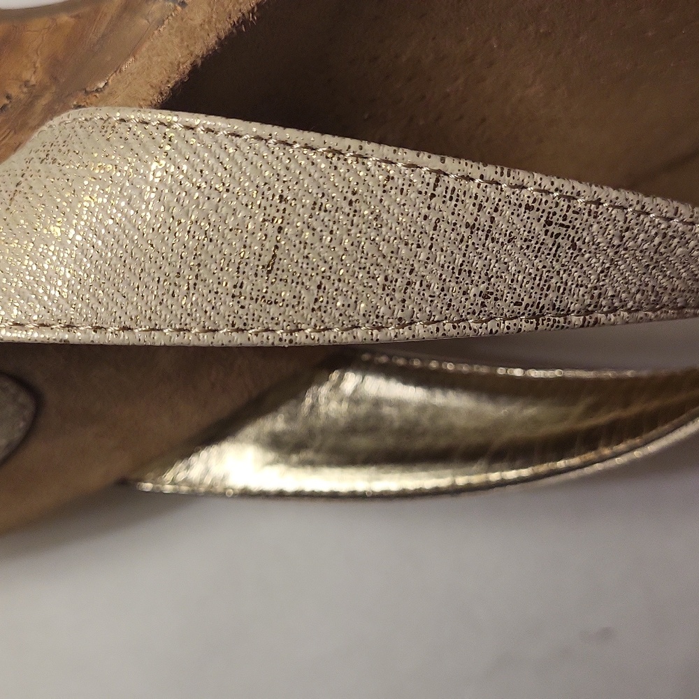 Style & Co Chicklet Natural Sparkle Thong Wedge Sandals - Picture 6 of 9